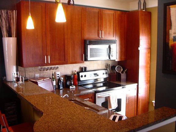 Chef's kitchen with granite and stainless
