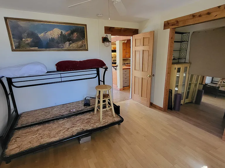 Bed frame for reference. Not included.