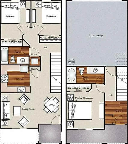 Floor plan 3x2 Renovated