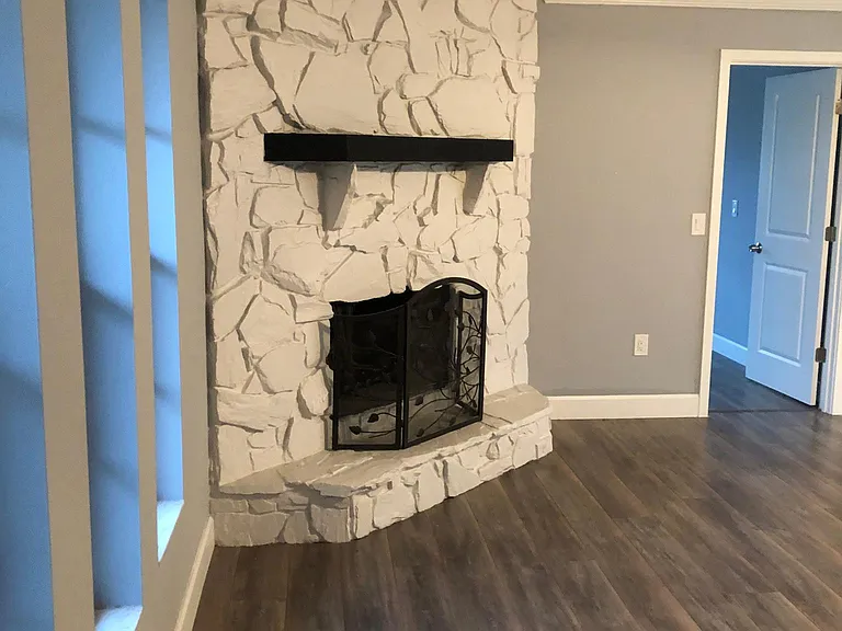 Fireplace in living main area