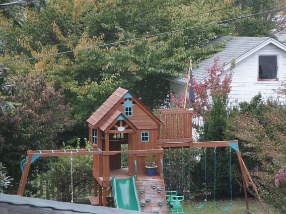 view of backyard from window