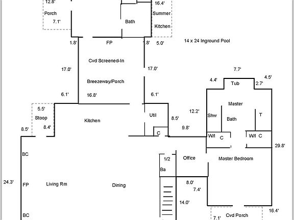MAIN LEVEL FLOORPLAN SKETCH