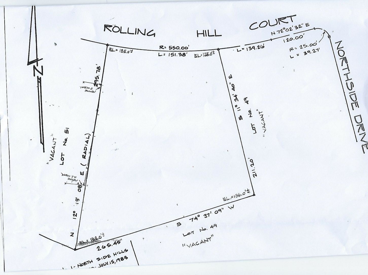  Flat and rectangular building lot