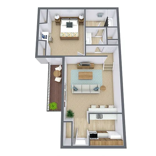 Floor plan One Bedroom 11A