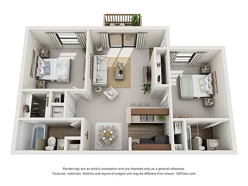 Floor plan B1 Renovated