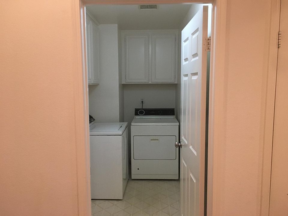 Washer and gas dryer inside