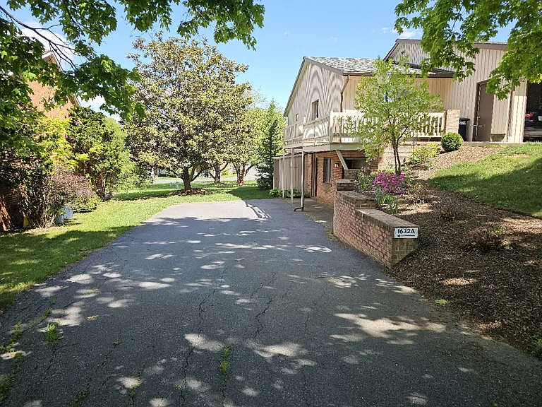 Ground level entrance and driveway.