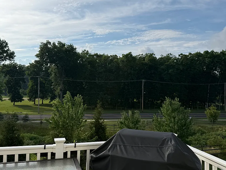 Deck off of the Main Floor with views to Lenape Park