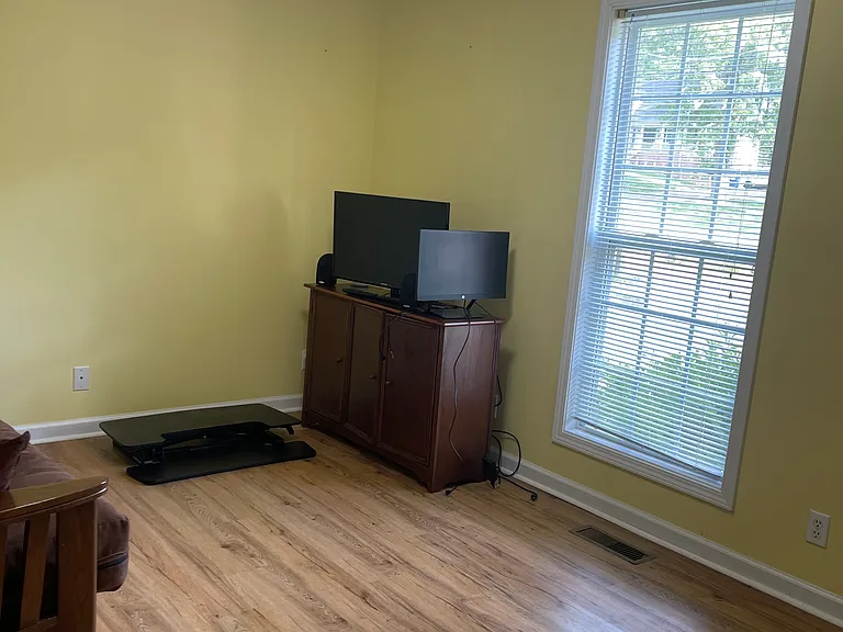 Yellow room is on the front side of the house. Lots of sunlight!