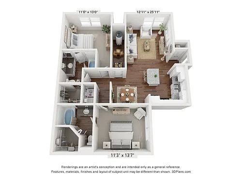 Floor plan B1 Renovated