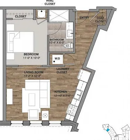One Bedroom - Unit K One Bedroom - Unit K