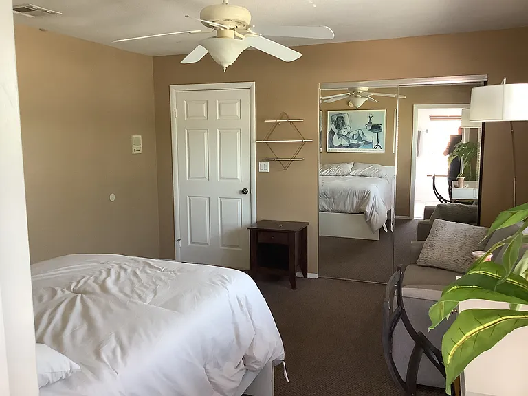 Upstairs front bedroom with private bathroom and walk-in closet