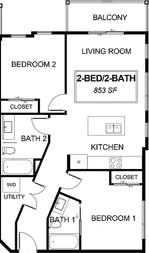 Floor plan 2 Bedroom