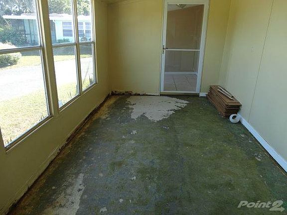 Unfinished floor in front room
