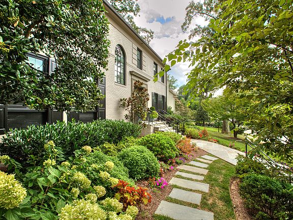 Flagstone walkway from the driveway