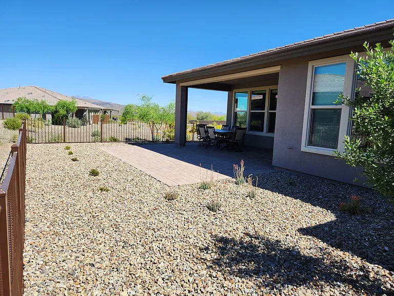 Fenced back yard