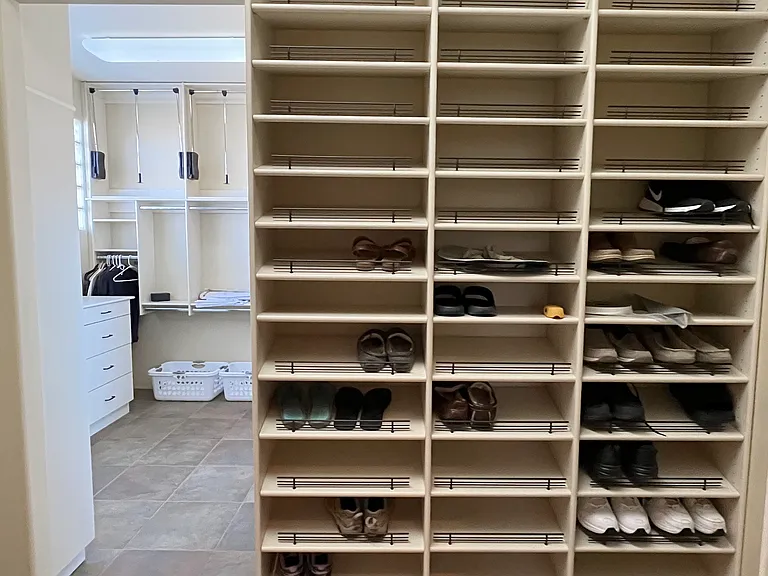 Master Suite 1 Walk-in Closet Shoe Storage