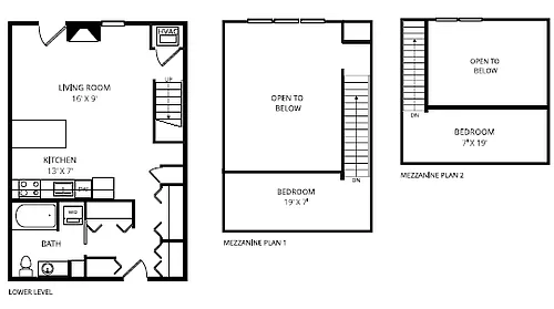 Floor plan Studio Loft C2