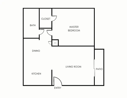 Floor plan 1X1-B