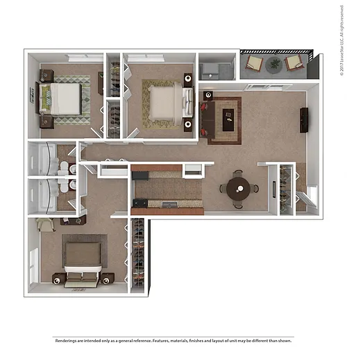 Floor plan 3 Bed 2 Bath