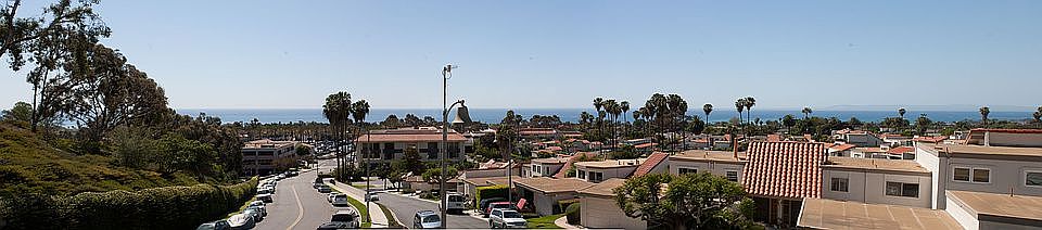 Ocean and green areas view