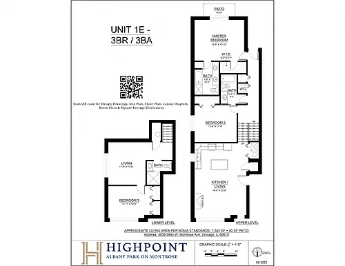 Floor plan 3 Bed 3 Bath