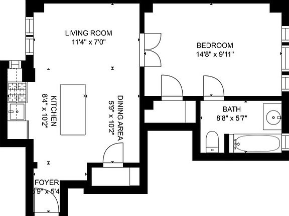 2nd image of 347 W 55th St APT 5B