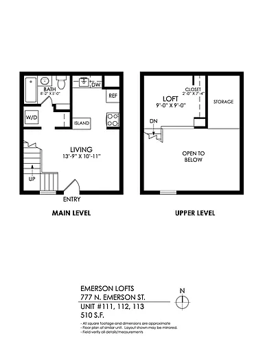 Floor plan 1 Bedroom, 1 Bath