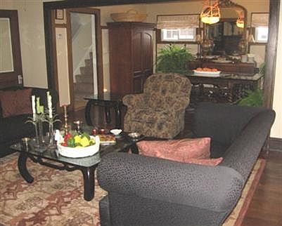 Living room opens to dining