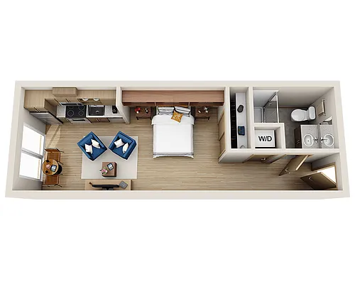 Floor plan Studio E1D