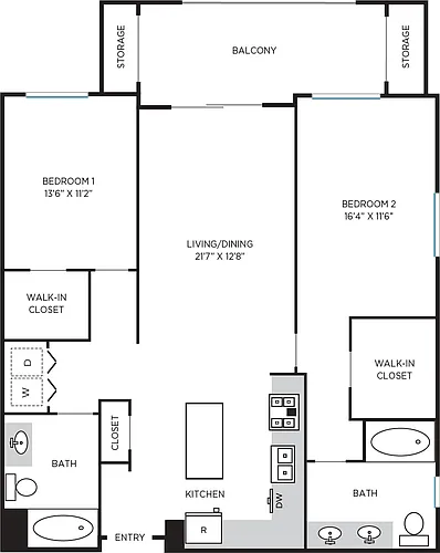 Floor plan Reserve - 2B
