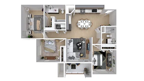 Floor plan 3 Bedroom 2 Bath