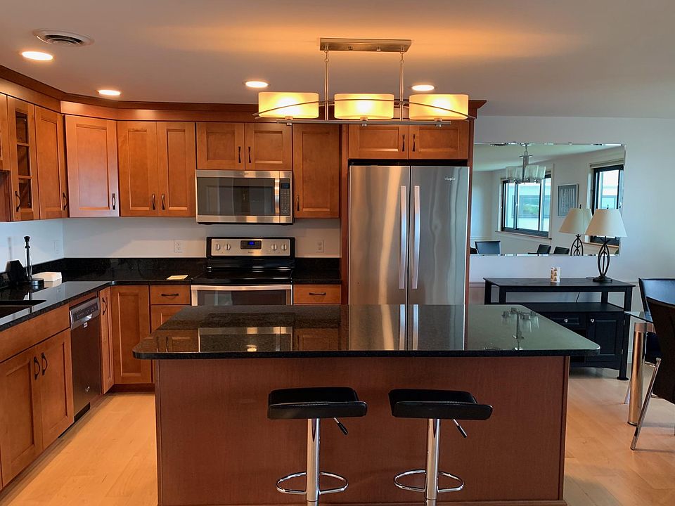 Kitchen with granite island