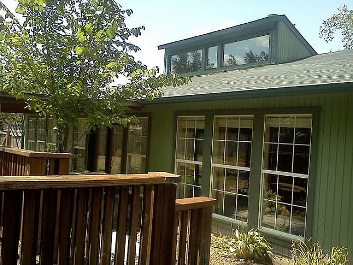 rear elevation from deck