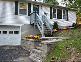 New brick wall and steps