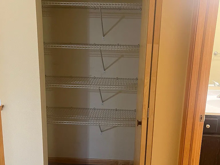 Upper level linen closet.