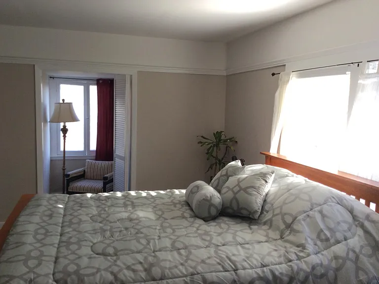 Master bedroom with alcove.