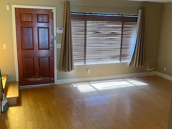 Living room with large window.