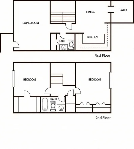 Floor plan 1,150 Square ft.
