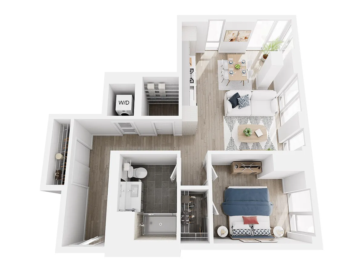 Floor plan 1x1 Floor Plan 13