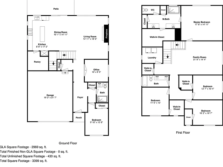 The floor plan of the house