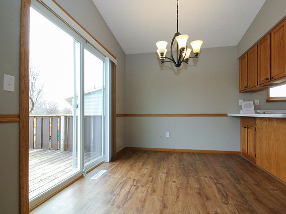 Dining room with large patio doors and amazing sunlight!