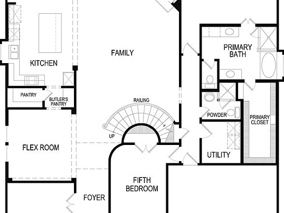 Remington 2F w Media First Floor Plan