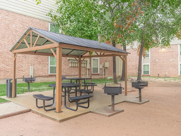 Property patio and barbeque area