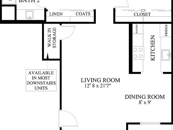 2 Bed - 2 Bath Upstairs Unit