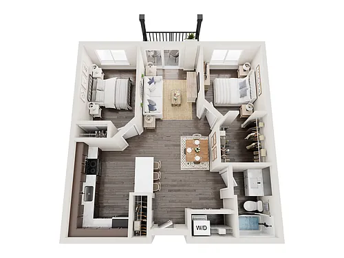 Floor plan 2 Bedroom C - 2nd Back