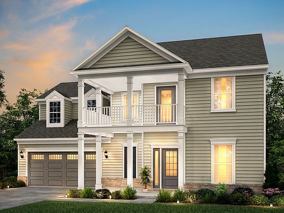 Waterstone Exterior 4 features siding, stone accents, double front porch and deck