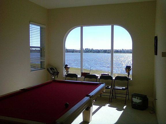 Game Room with great view of lake