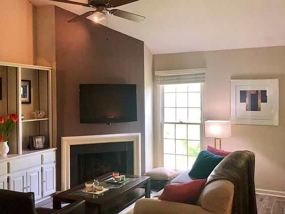 Vaulted ceiling.