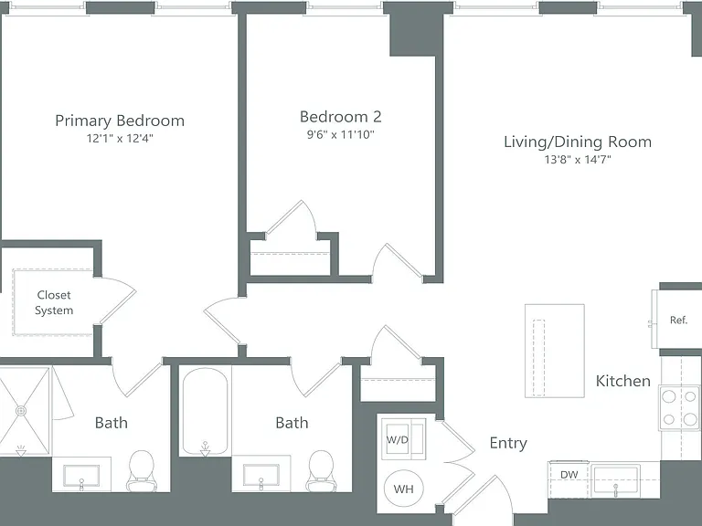 B1 floor plan Hoboken Point